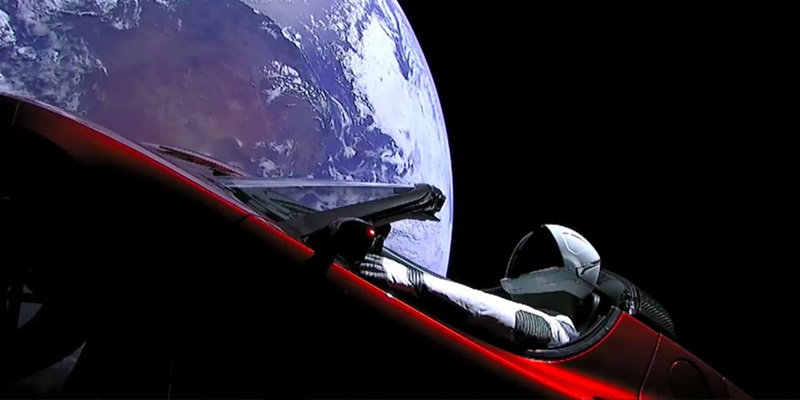 Tesla Roadster Space X Falcon Heavy Launch